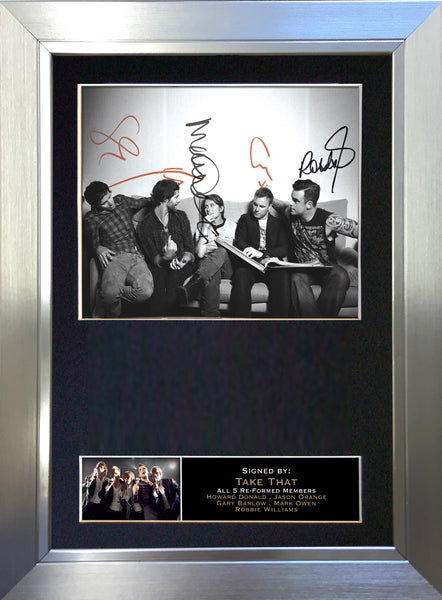 Take That Signed Autograph Quality Mounted Photo Repro A4 Print 122